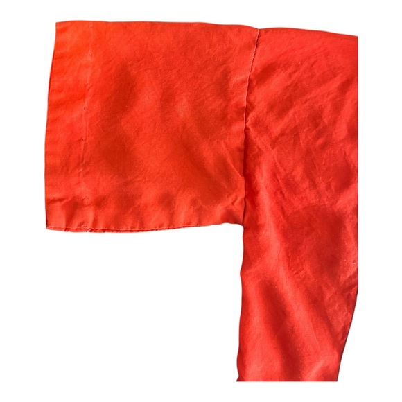 VTG Toddler Child’s Japanese Kimono-Style Happi Coat Robe Red Black No Belt - Picture 4 of 11